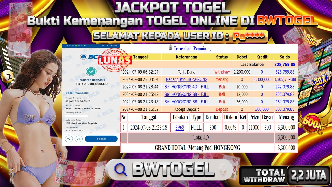 BUKTI JACKPOT TOGEL POOL HONGKONG TERPERCAYA DI INDONESIA