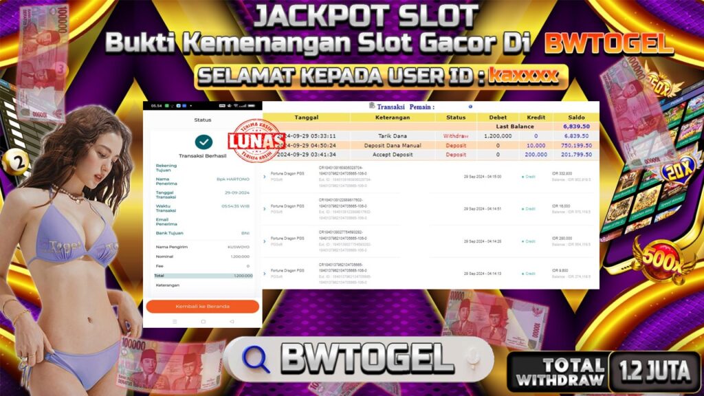 BUKTI JACKPOT SLOT FORTUNE DRAGON TERPERCAYA DI INDONESIA TGL 29-09-2024