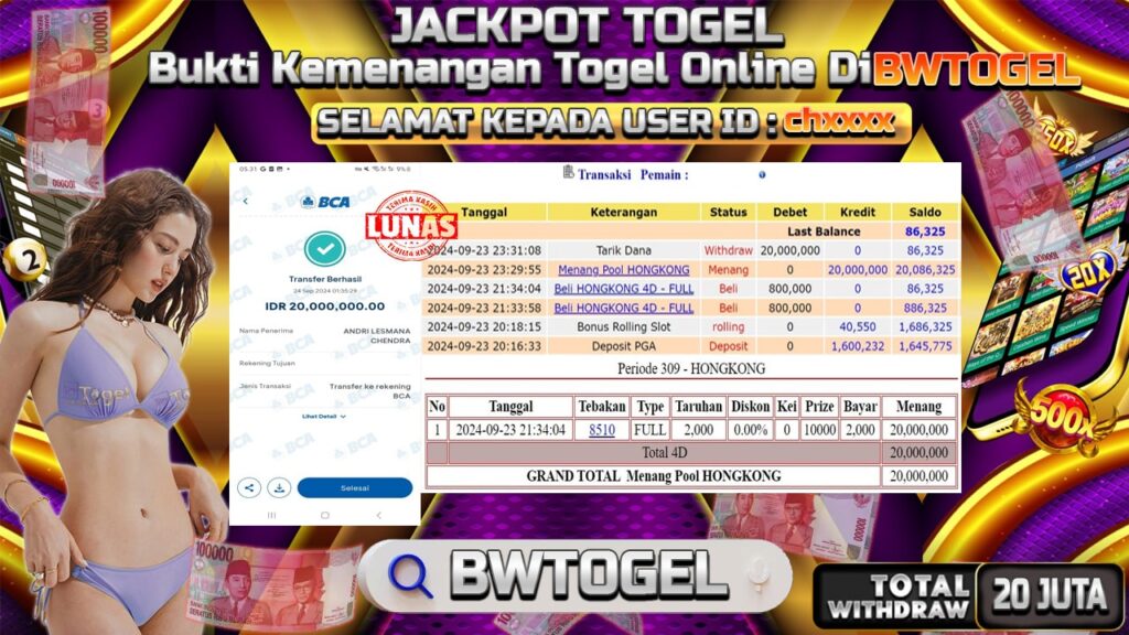 BUKTI JACKPOT TOGEL POOL HONGKONG TERPERCAYA DI INDONESIA TGL 24-09-2024